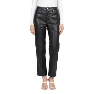 Blank NYC Baxter Faux Leather Pants Black Straight Leg Women Size 31 NWT